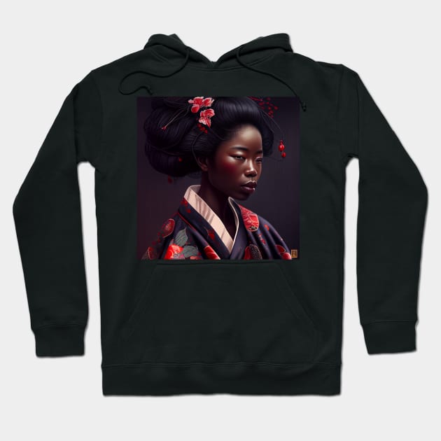 GreyStone Dojo- Afro Geisha 3 Hoodie by solomonabrams